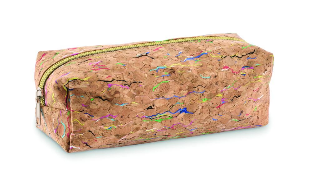 Logo trade corporate gift photo of: Coloured cork pencil case