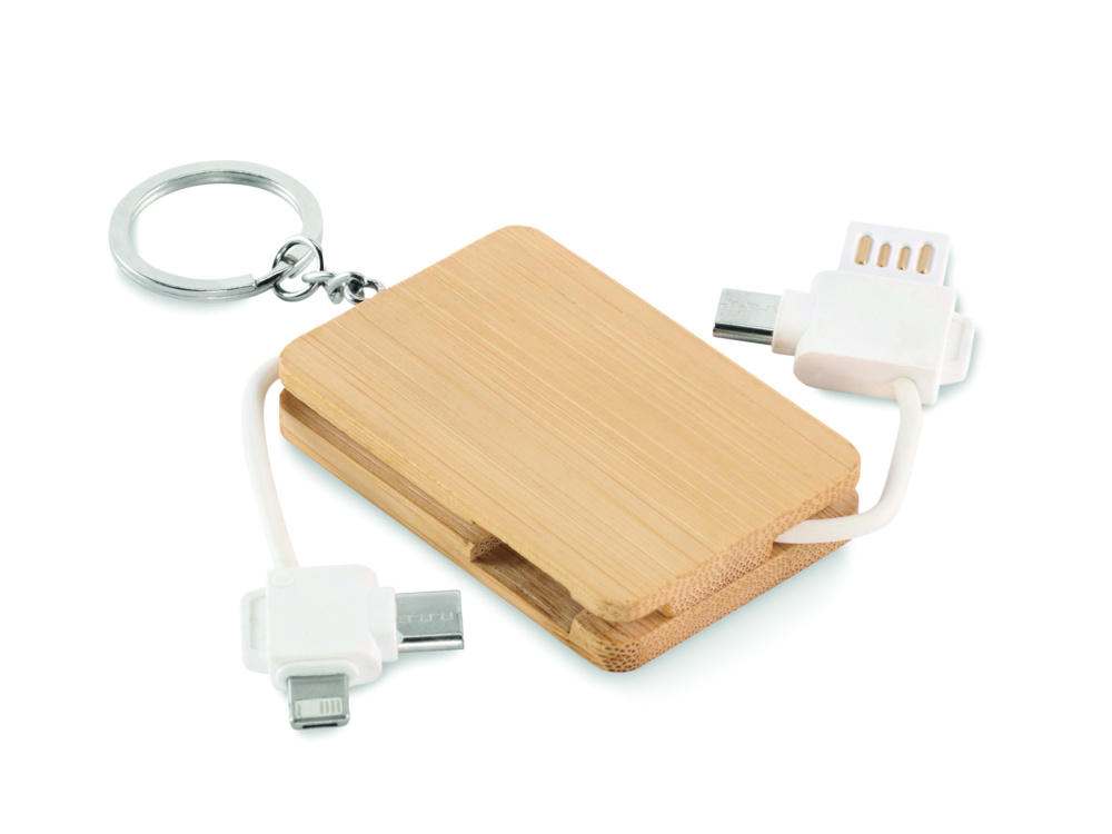 Logo trade promotional merchandise picture of: Key ring charging cable