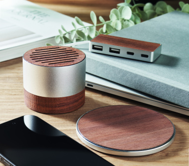 Logo trade promotional giveaways image of: Recycled aluminium speaker