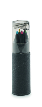 Logotrade business gift image of: 6 black colouring pencils