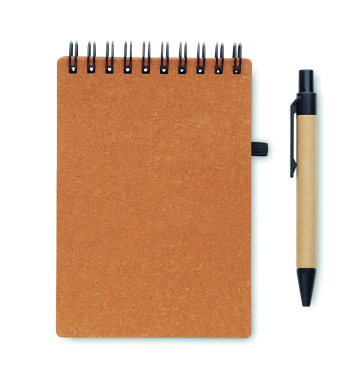 Logo trade promotional product photo of: Recycled notebook with ball pen