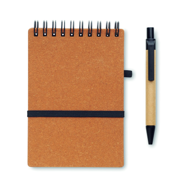 Logo trade promotional gift photo of: Recycled notebook with ball pen