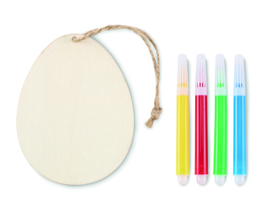 Logotrade corporate gift picture of: Wooden egg painting set
