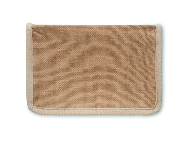 Logo trade promotional products picture of: Jute and canvas cooler bag 3L