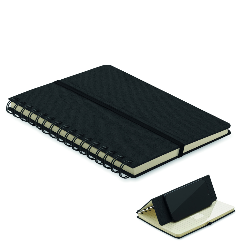 Logotrade promotional merchandise image of: A5 notebook with phone holder