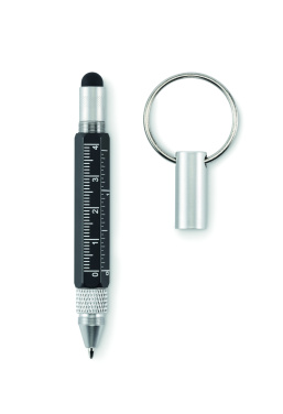 Logo trade promotional merchandise picture of: Key ring with twist action pen
