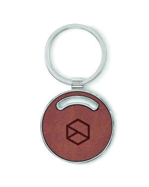Logo trade advertising products image of: Round shape key ring