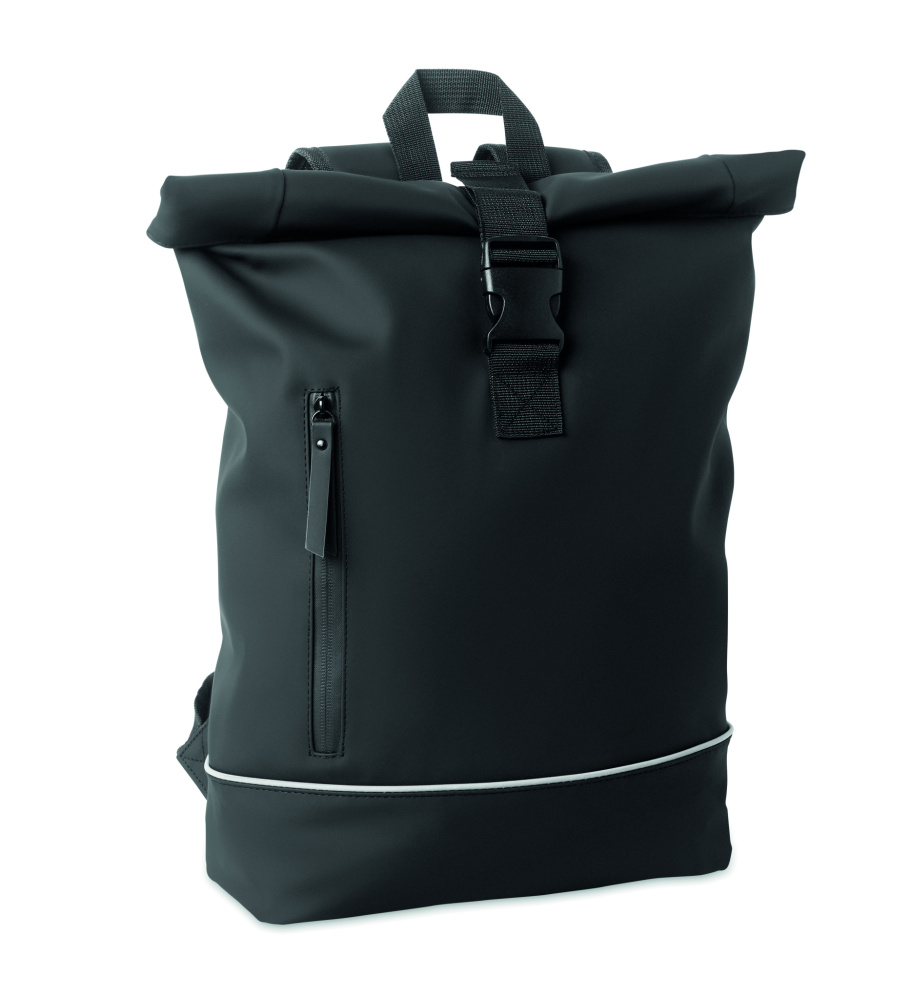 Logo trade promotional gift photo of: Laptop 15" roll top PU backpack