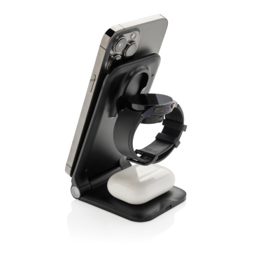 Logotrade corporate gift picture of: Powerpal 3 in 1 RCS recycled plastic 15W charger