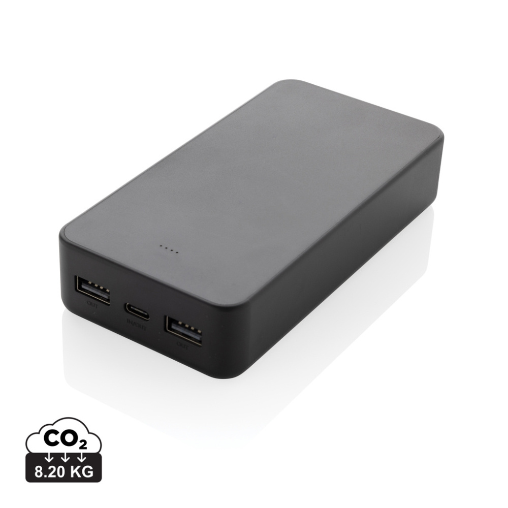 Logo trade advertising product photo of: Boostcore RCS recycled plastic powerbank 20.000mAh USB C
