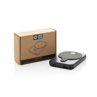 Logotrade business gift image of: Stellar RCS recycled plastic 5000 mah 5W magnetic powerbank