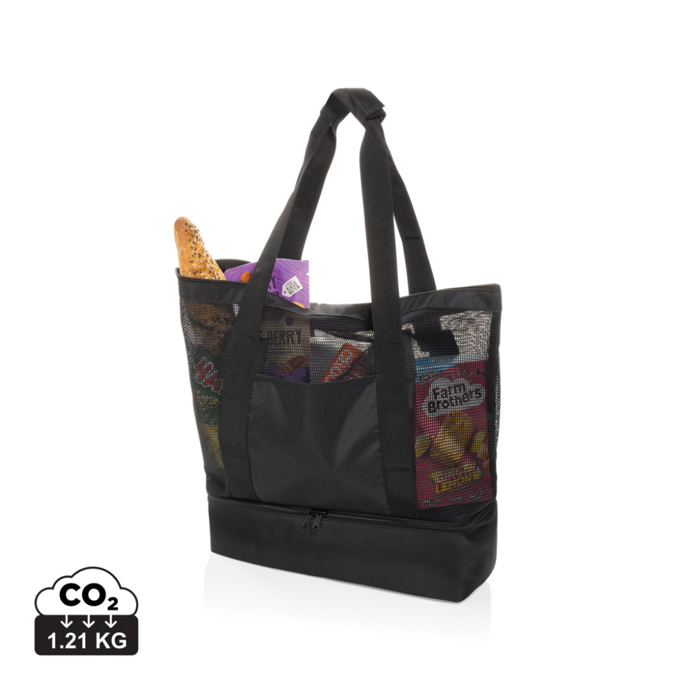 Logo trade advertising products picture of: Iqlo Aware™ RPET 2-in-1 cooler tote