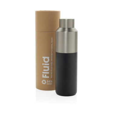 Logo trade promotional items picture of: Fluid RCS certified recycled steel water bottle 600ml