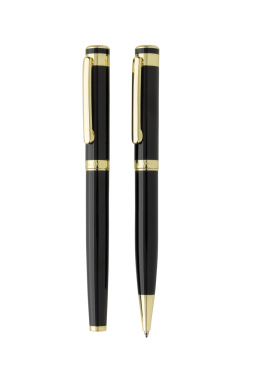 Logotrade promotional giveaway image of: Swiss Peak Luca RCS recycled brass deluxe pen set
