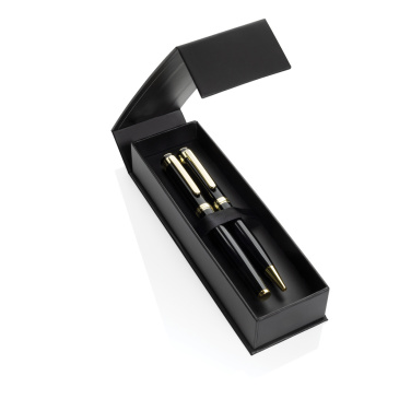 Logo trade promotional gifts picture of: Swiss Peak Luca RCS recycled brass deluxe pen set