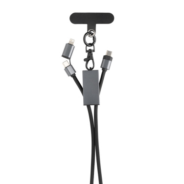 Logo trade business gift photo of: Terra RCS recycled PET phone cord with dual charge cable