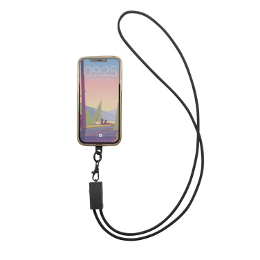 Logo trade promotional giveaways image of: Terra RCS recycled PET phone cord with dual charge cable