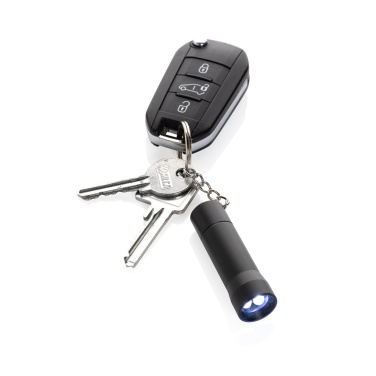 Logo trade promotional gifts picture of: Flash RCS recycled aluminium keychain torch