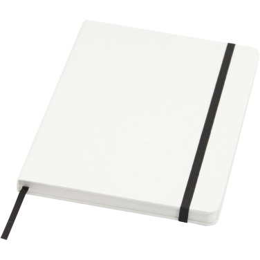 Logo trade business gift photo of: Holm A5 stone paper hard cover notebook with lined pages