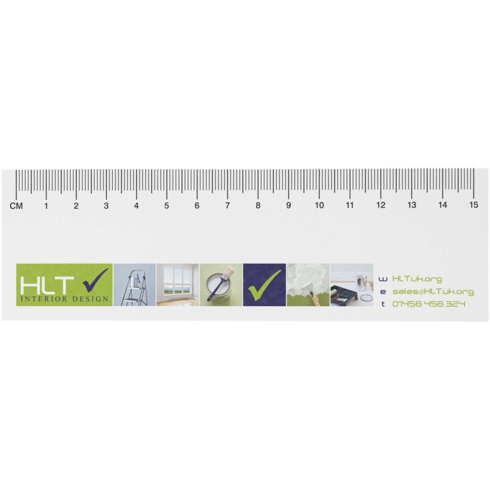 Logotrade advertising products photo of: Sticky-Mate® recycled sticky notes with printed 15 cm ruler