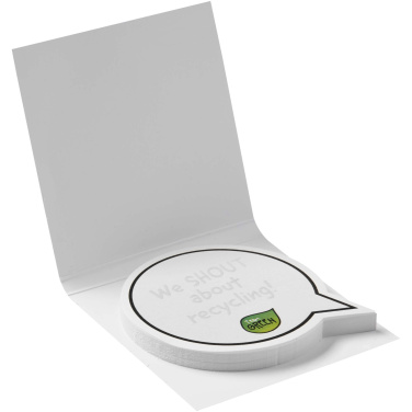 Logo trade promotional merchandise image of: Sticky-Mate® soft cover speech bubble shaped sticky notes