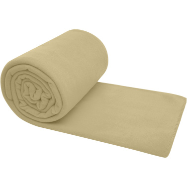 Logotrade promotional item picture of: Huggy fleece plaid blanket with carry pouch 220x250 cm