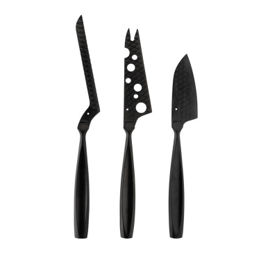 Logo trade advertising products picture of: BOSKA Cheese Knife Set Monaco+ Black