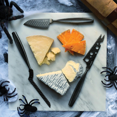 Logo trade promotional products image of: BOSKA Cheese Knife Set Monaco+ Black