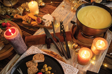 Logo trade promotional items image of: BOSKA Cheese Knife Set Monaco+ Black