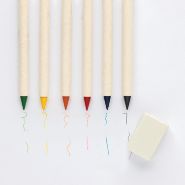 Logo trade promotional products picture of: Micki GRS infinity 6pc coloring pencil set with notepad