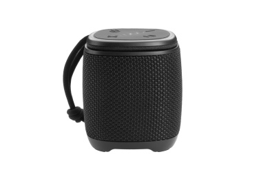 Logo trade promotional giveaway photo of: Bluetooth speaker HERMON Schwarzwolf