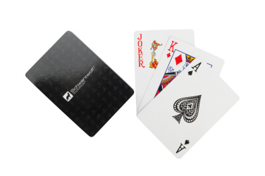Logo trade promotional giveaway photo of: Set of playing cards and dice MURRAY Schwarzwolf