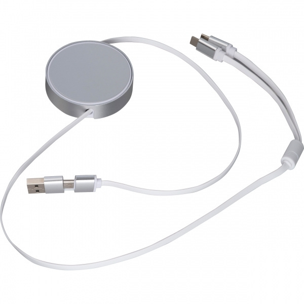 Logo trade advertising products picture of: Charging cable made from recycled aluminum Ostend