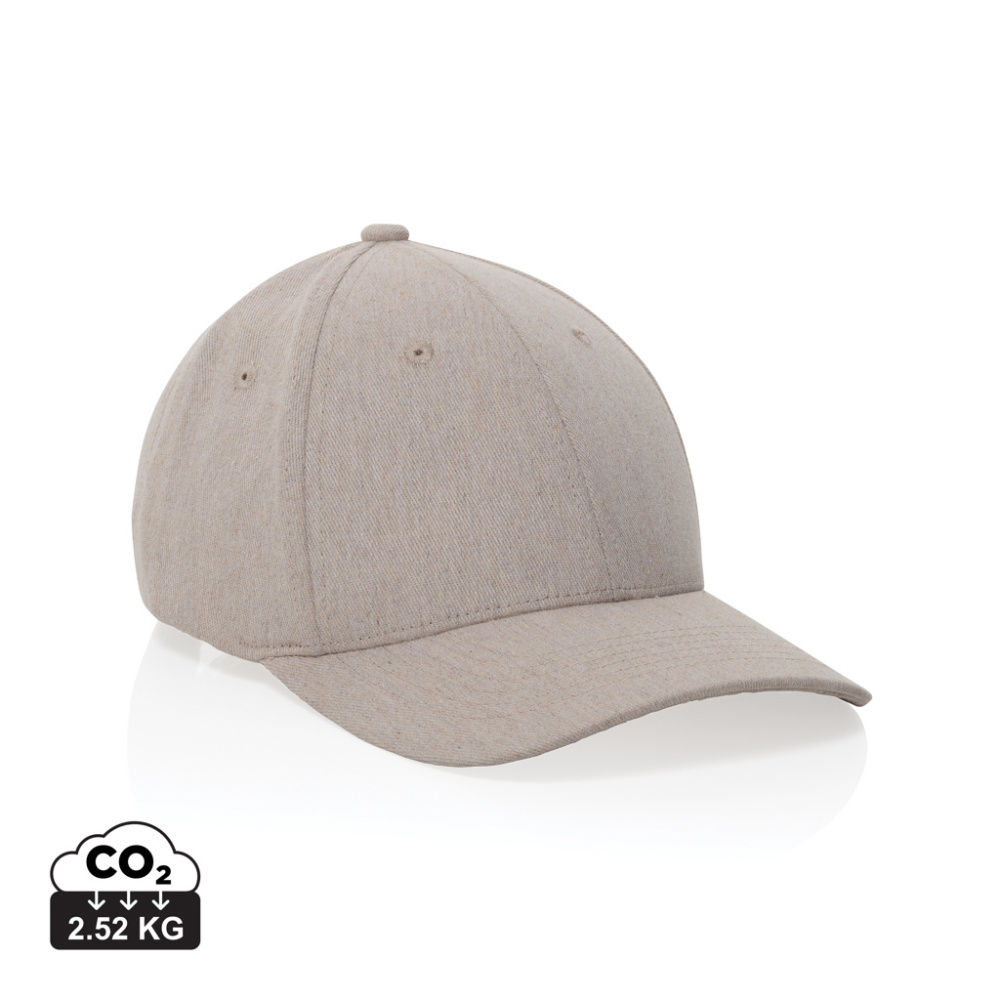 Logotrade advertising product picture of: Milo AWARE™ recycled heather 6 panel cap 200gr