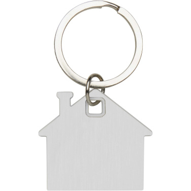 Logotrade promotional merchandise picture of: Nook house-shaped keychain