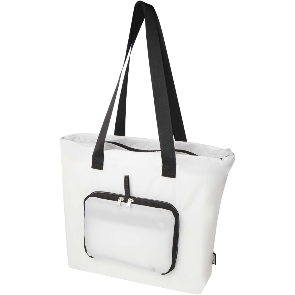 Logo trade promotional merchandise photo of: EcoFold RPET foldable tote bag 16L