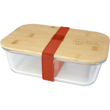 Logo trade promotional items picture of: Roby glass lunch box with bamboo lid