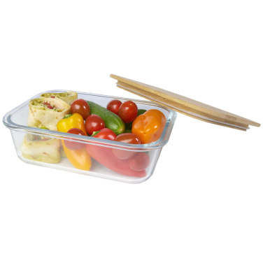 Logo trade promotional gifts image of: Roby glass lunch box with bamboo lid