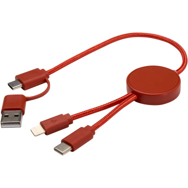 Logo trade promotional giveaway photo of: Citala 5-in-1 recycled plastic 30 cm data sync and 27W fast charge cable