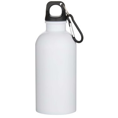 Logo trade promotional item photo of: Oregon 400 ml sublimation RCS recycled single wall stainless steel water bottle with carabiner