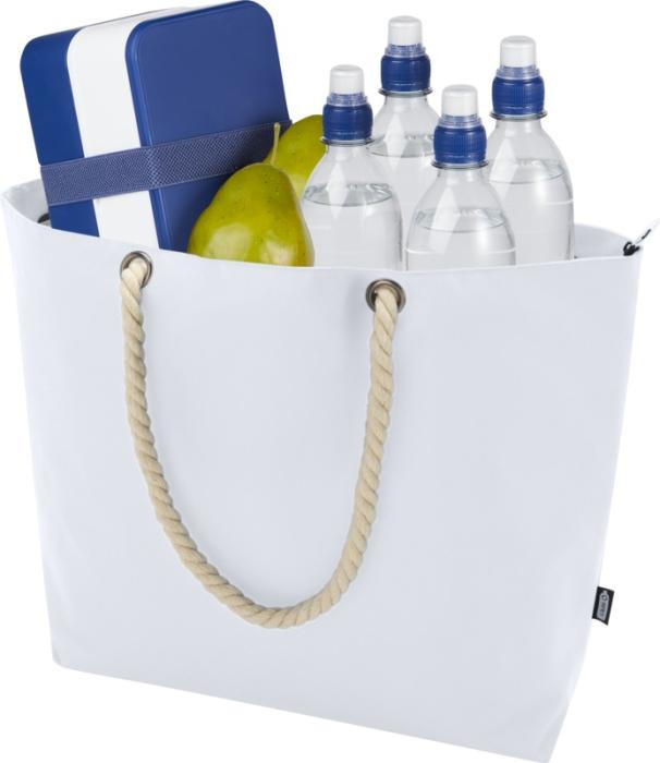 Logotrade promotional giveaways photo of: Panama GRS recycled beach cooler tote bag with cord handles