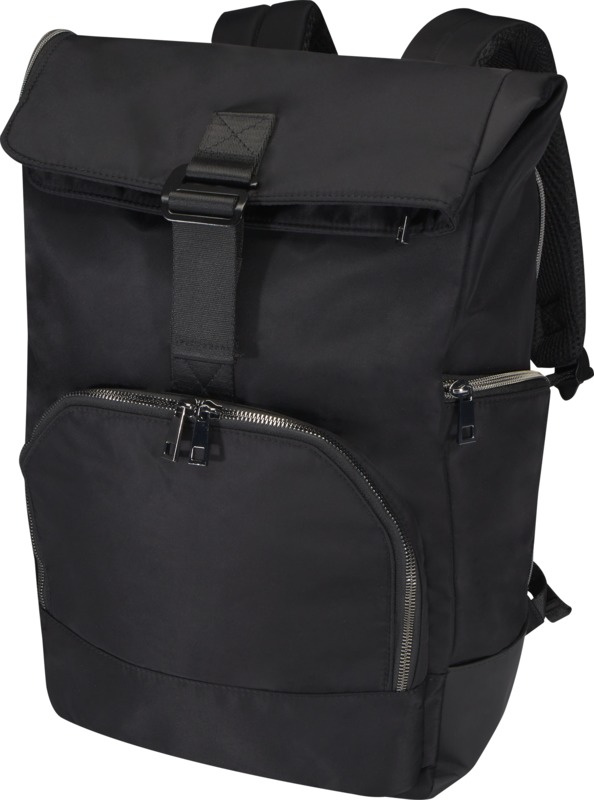 Logo trade corporate gifts picture of: Rhine 15” GRS recycled rolltop backpack 18L