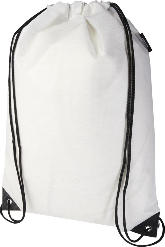 Logo trade business gifts image of: Evergreen GRS recycled non-woven drawstring bag 5L