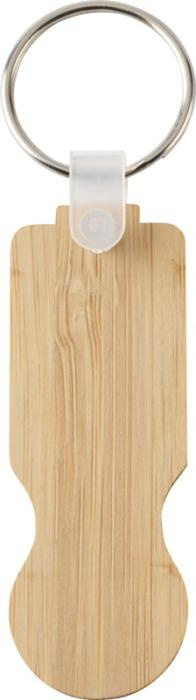 Logo trade promotional gifts image of: Ronan bamboo trolley keychain