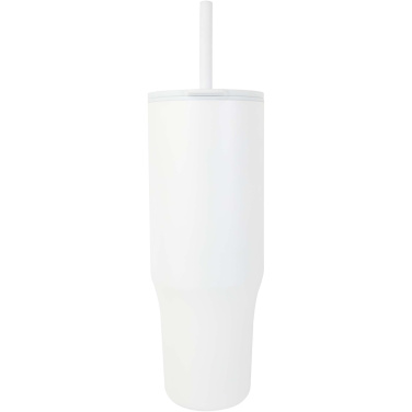 Logo trade promotional giveaways image of: Brady 900 ml RCS certified insulated tumbler with silicone straw