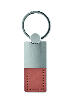 Logo trade promotional items picture of: PU and metal key ring Helsinki