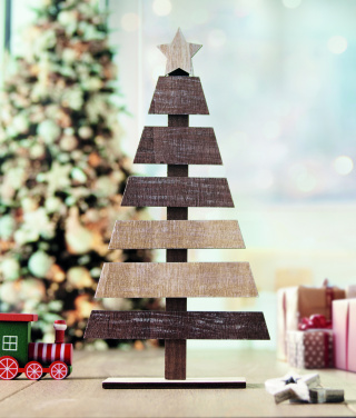 Logo trade promotional giveaways image of: Wooden Christmas tree
