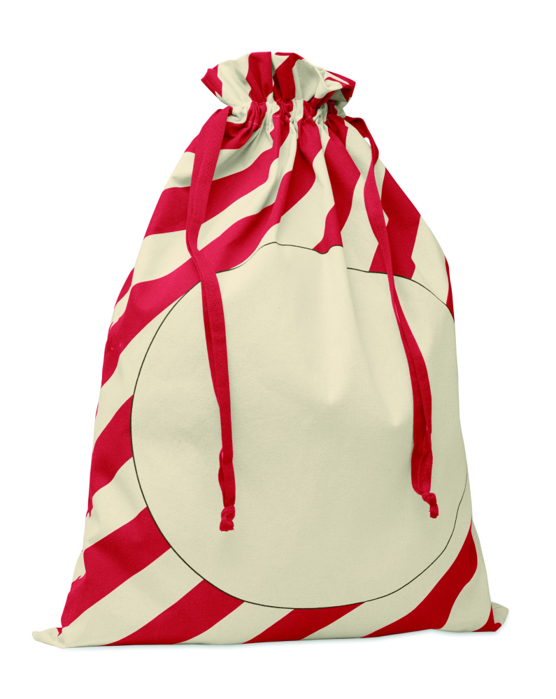 Logo trade promotional gifts image of: Large Santa cotton bag