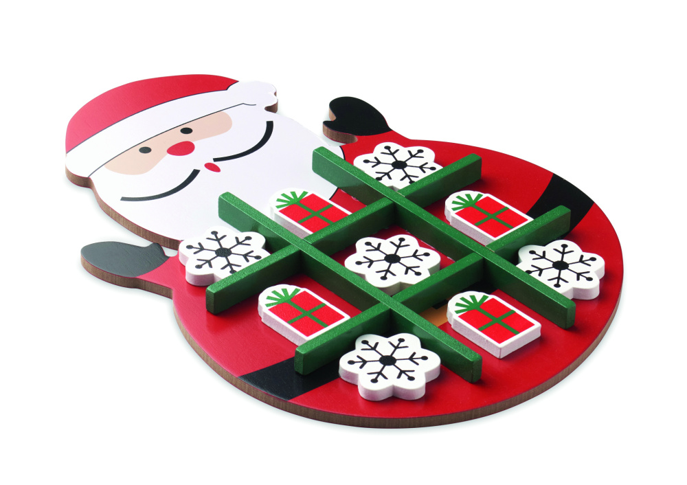 Logo trade business gifts image of: Christmas wooden tic tac toe