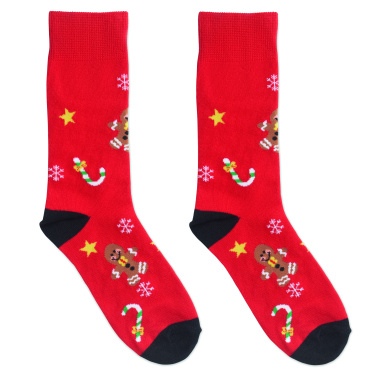 Logo trade promotional giveaway photo of: Pair of Christmas socks L